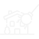 Light gray outline of a house with a sun, trees, and a small child on a swing in the yard