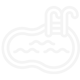 White outline of a duck icon on a light background