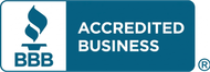 A teal rectangular badge featuring the white BBB logo and the words 