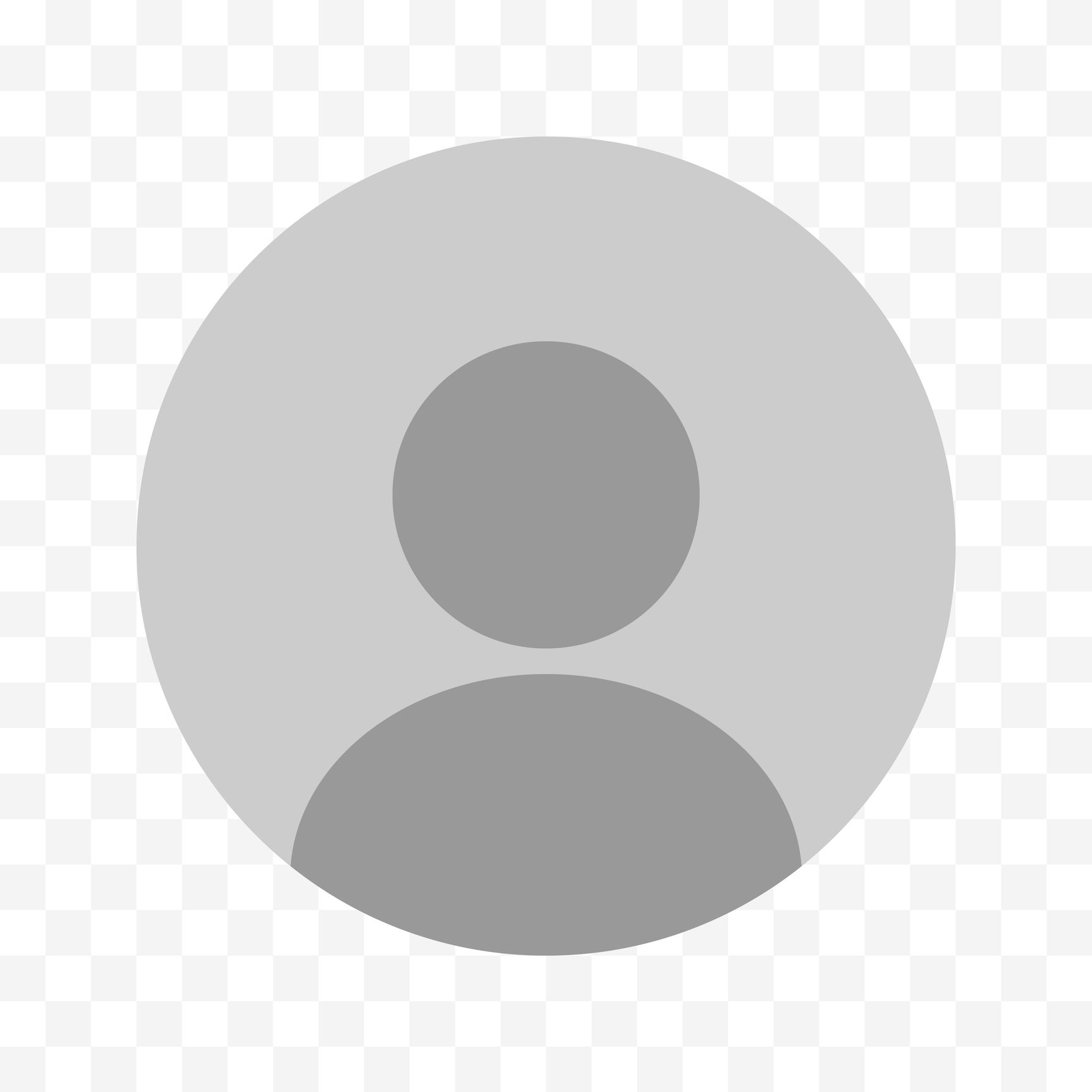 Generic gray user avatar icon with circular head and shoulders silhouette