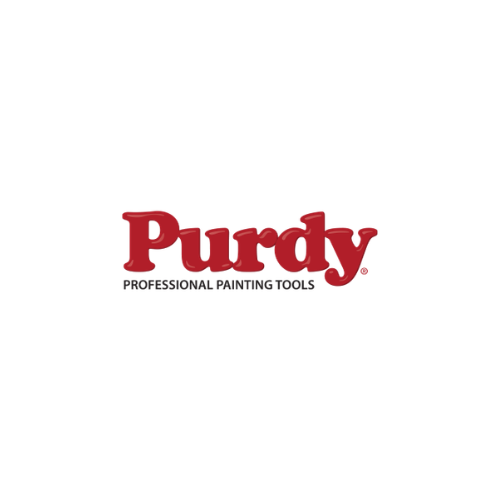 Purdy logo in red with “Professional Painting Tools” tagline beneath it.