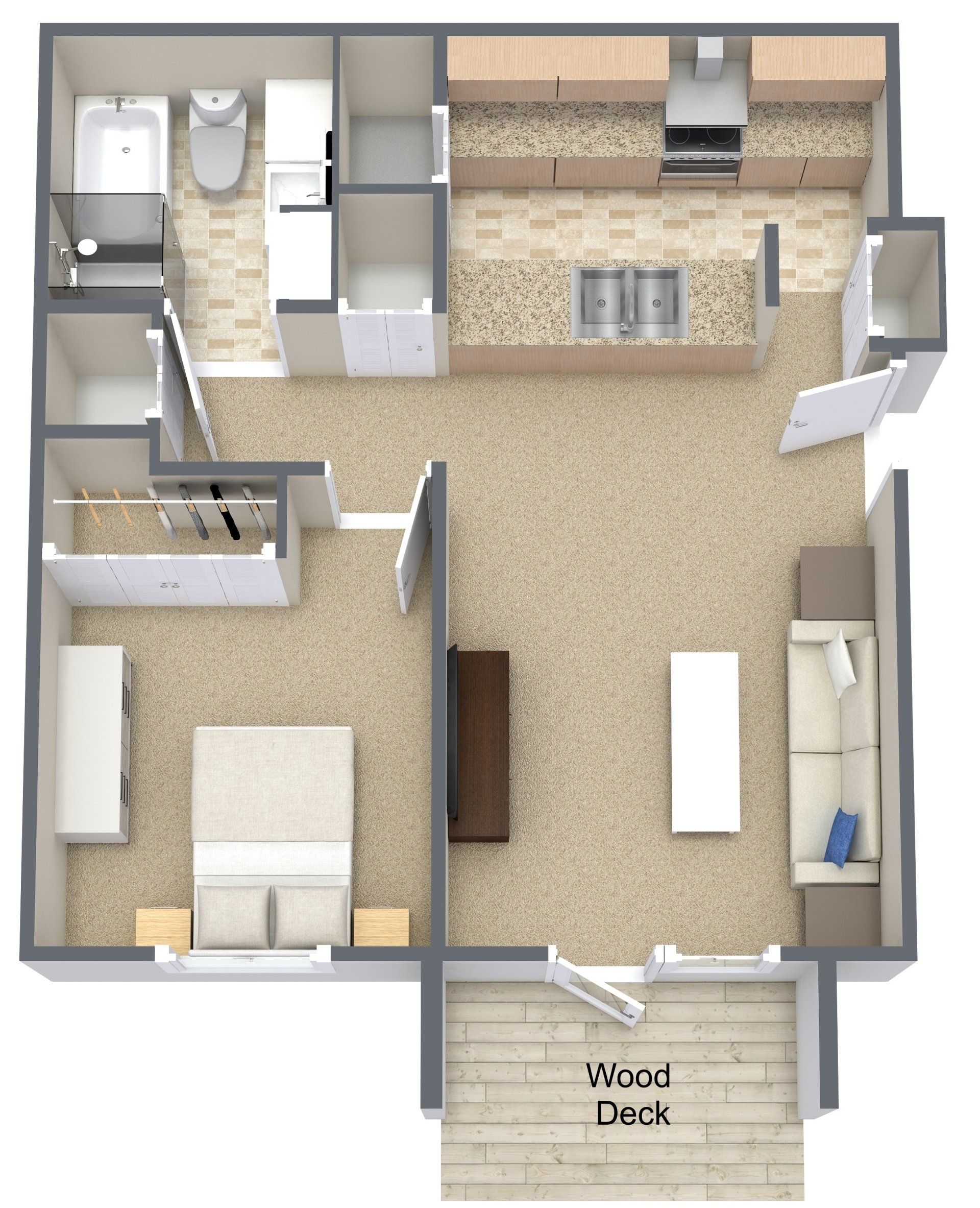 1 Bed 1 Bath