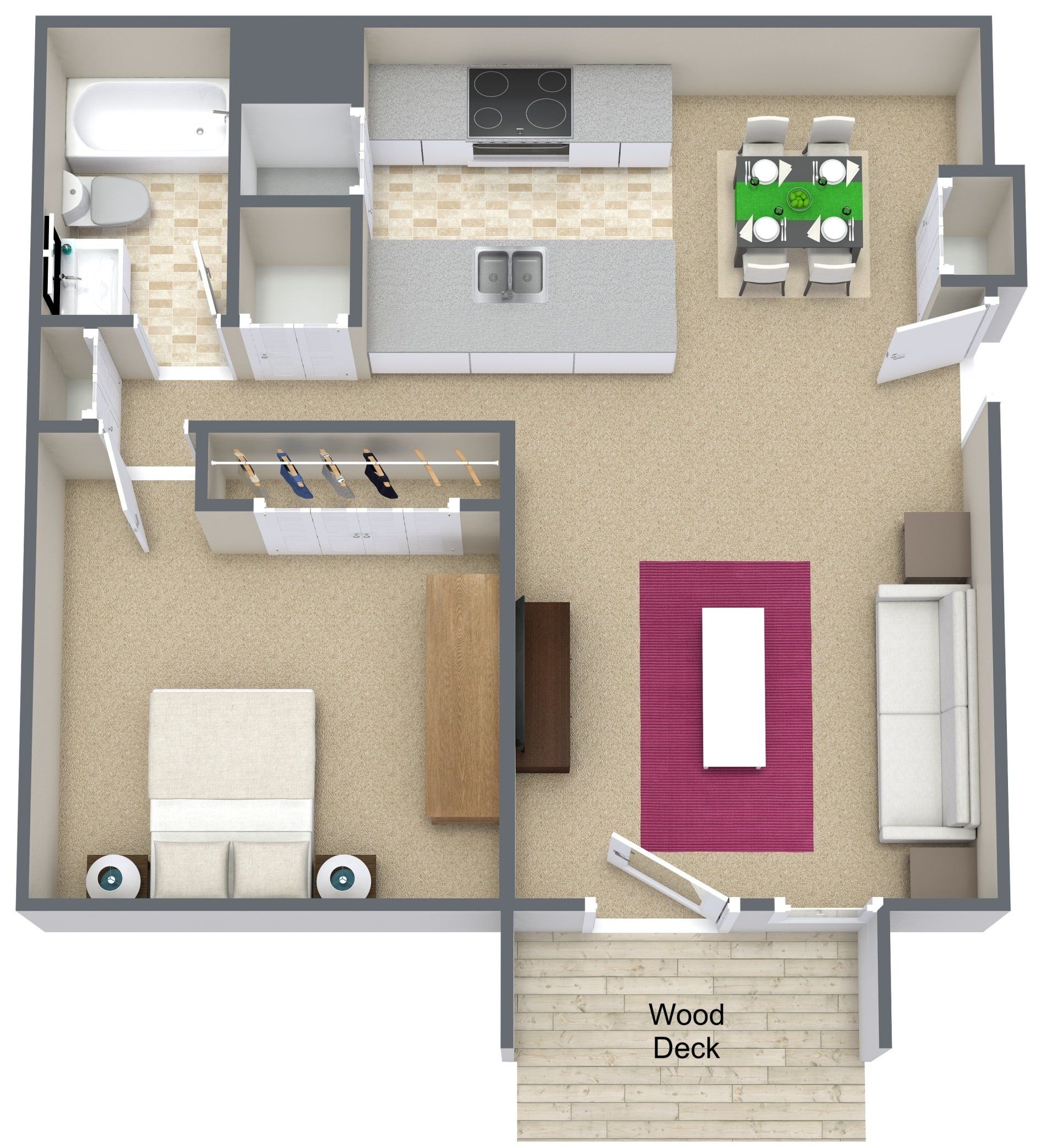 1 Bed 1 Bath