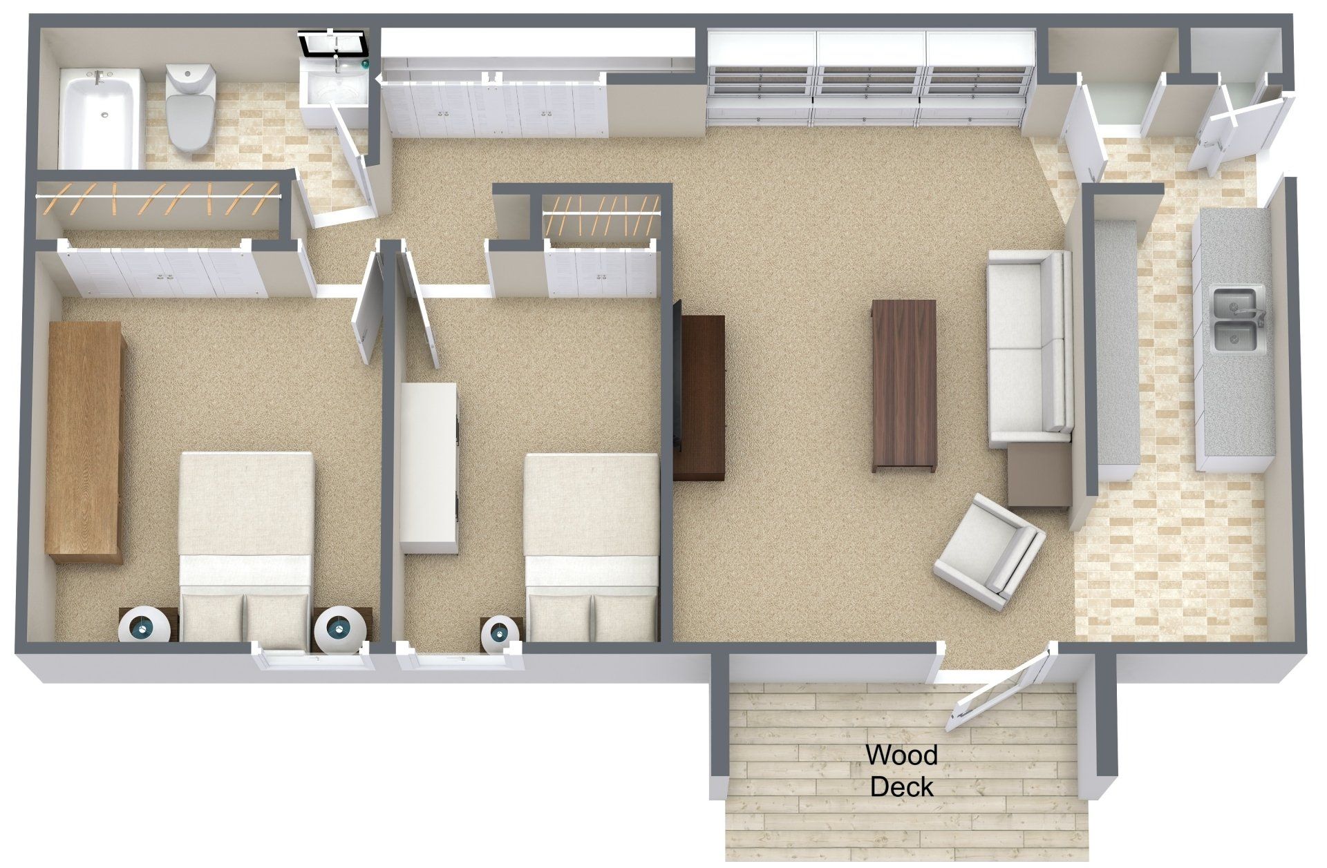 2 Bed 1 Bath