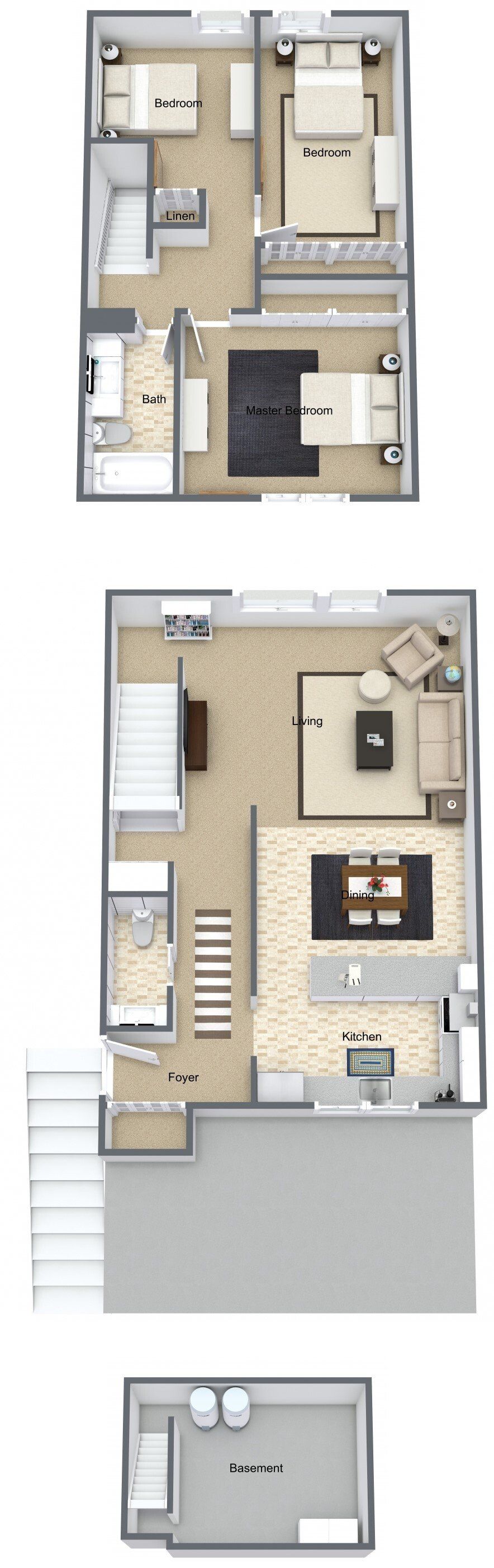 3 Bed Townhome