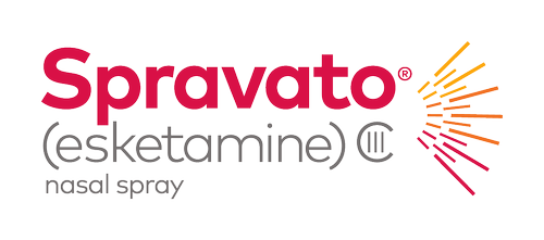 A logo for a nasal spray called spravato