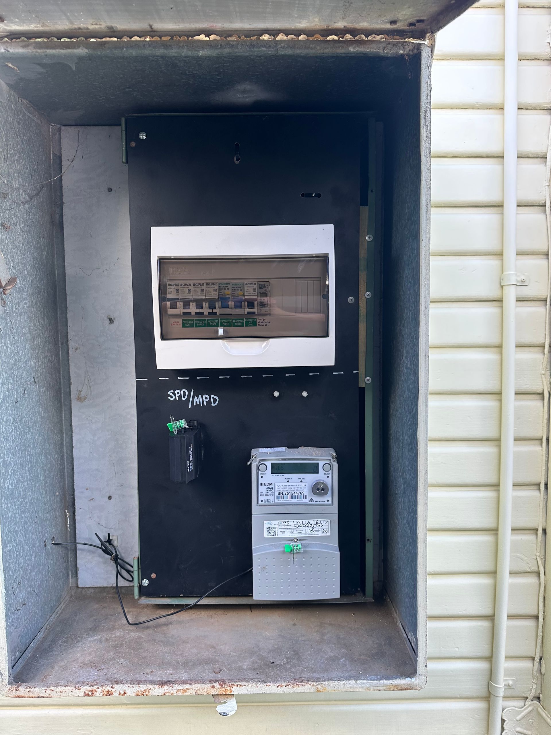 Electrical Meter Box on a House Exterior — SparkSafe Electrical in Kiama, NSW