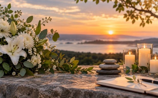 Meaningful farewell setting reflecting why families choose cremation service Kennebunk, ME