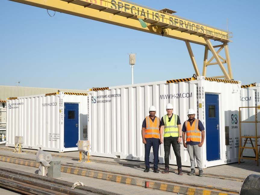 middle east specialist services and h2m design and build lightweight modular buildings