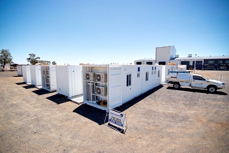 Centurion temporary accommodation in Australia mining camp