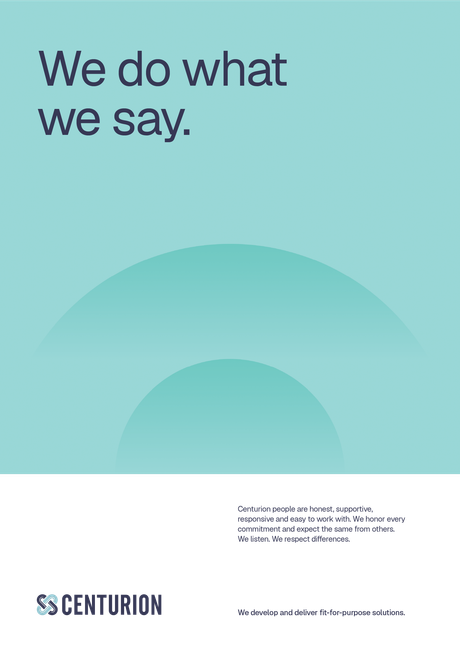 We do what we say value poster