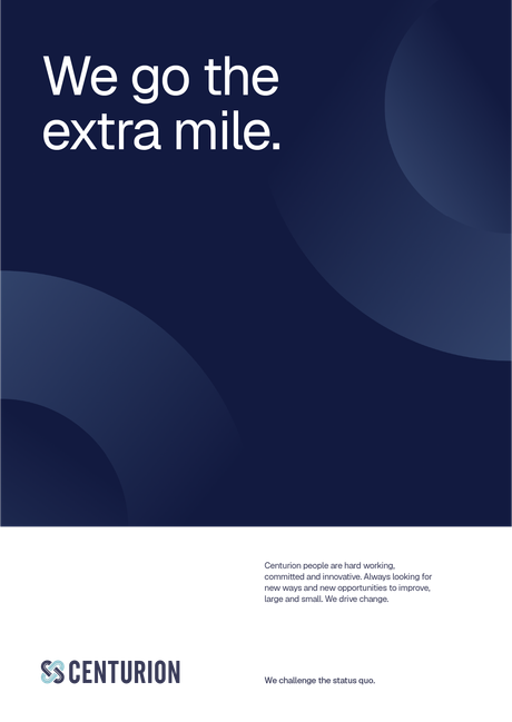 We go the extra mile value poster