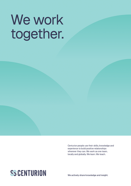 We work together value poster