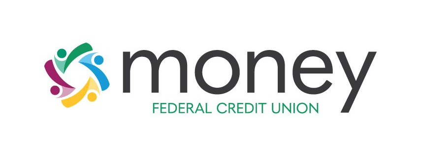 Money Federal Credit Union logo with colorful people icon.