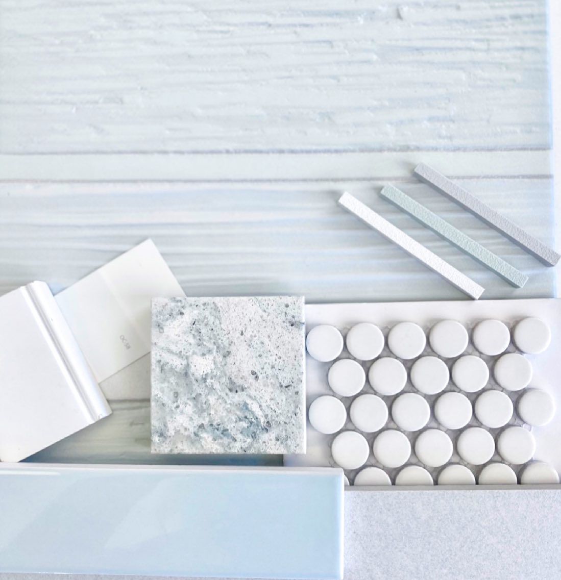 There are many different types of tiles on the table.