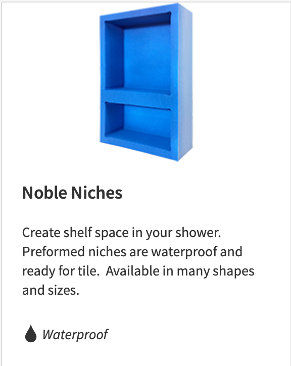 Noble niches create shelf space in your shower