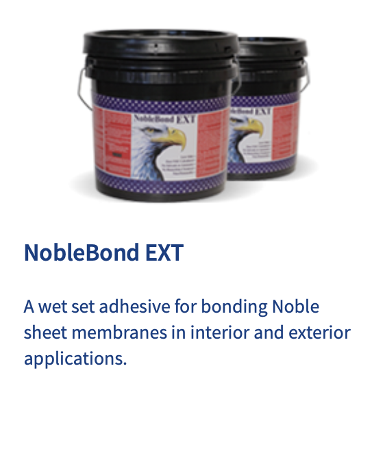 Noblebond ext is a wet set adhesive for bonding noble sheet membranes in interior and exterior applications