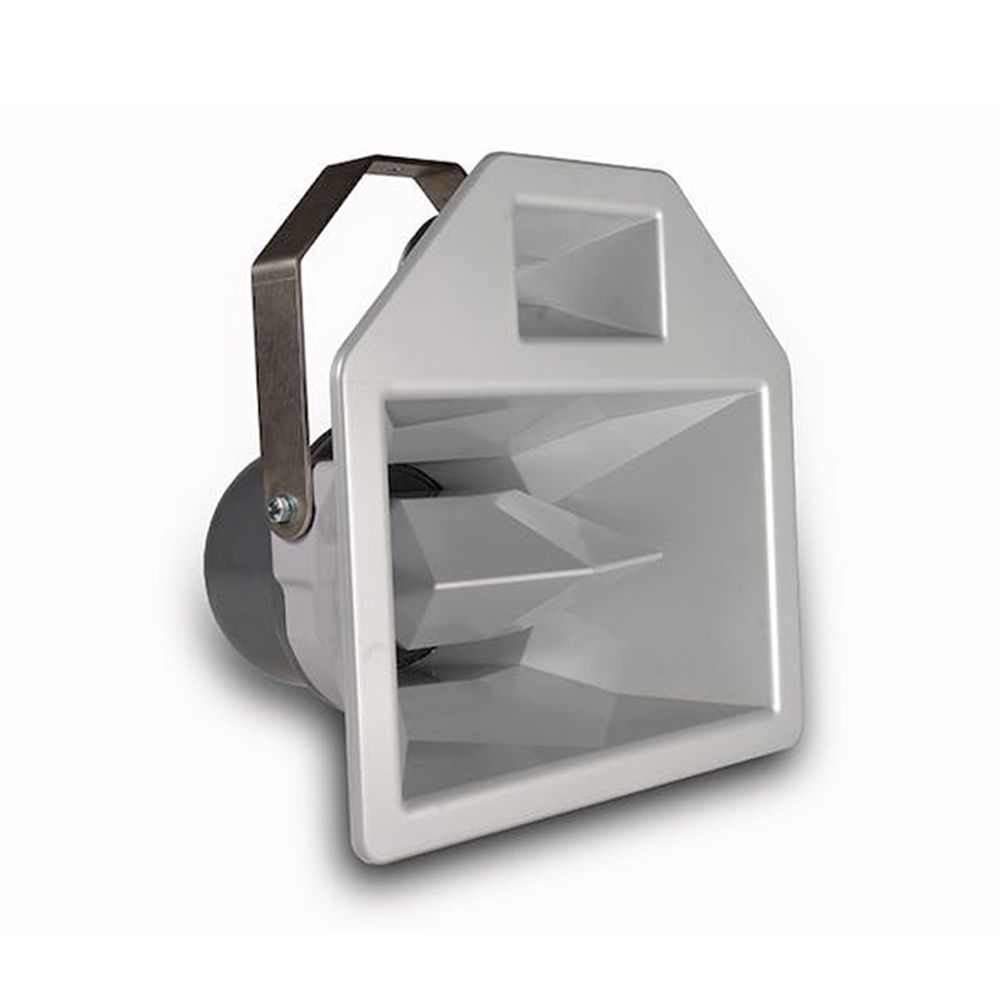 Funktion-One EVO 7 speaker with dual horn assembly and bass cabinet.