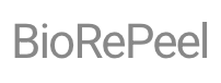 BioRePeel logo in gray text on a white background