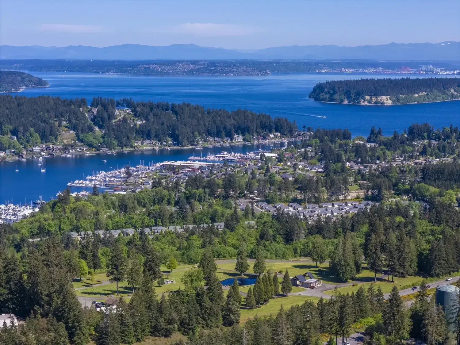 Scenic memorial park with pathways and natural surroundings