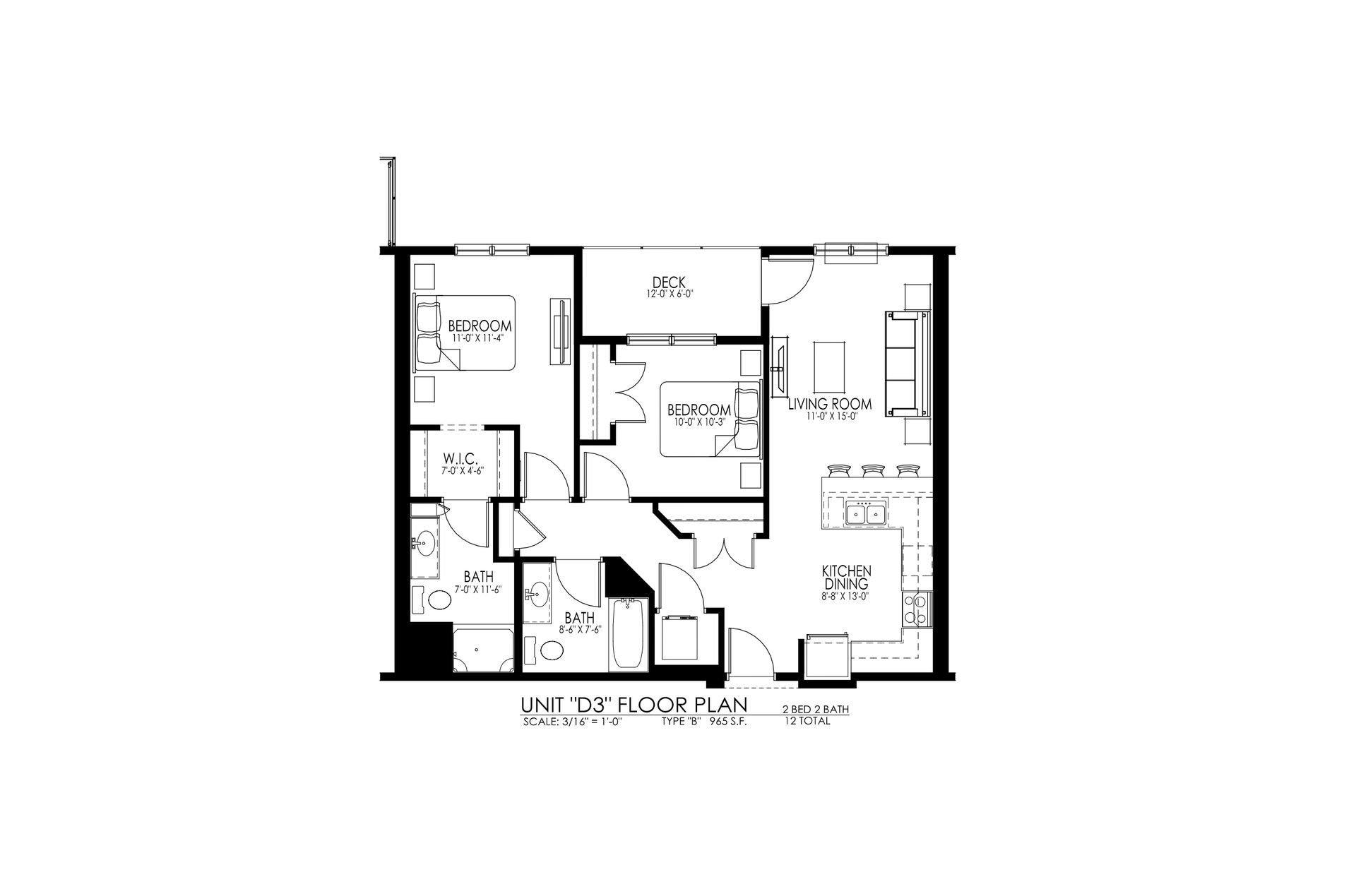Black-and-white house floor plan with labeled rooms and interior walls.