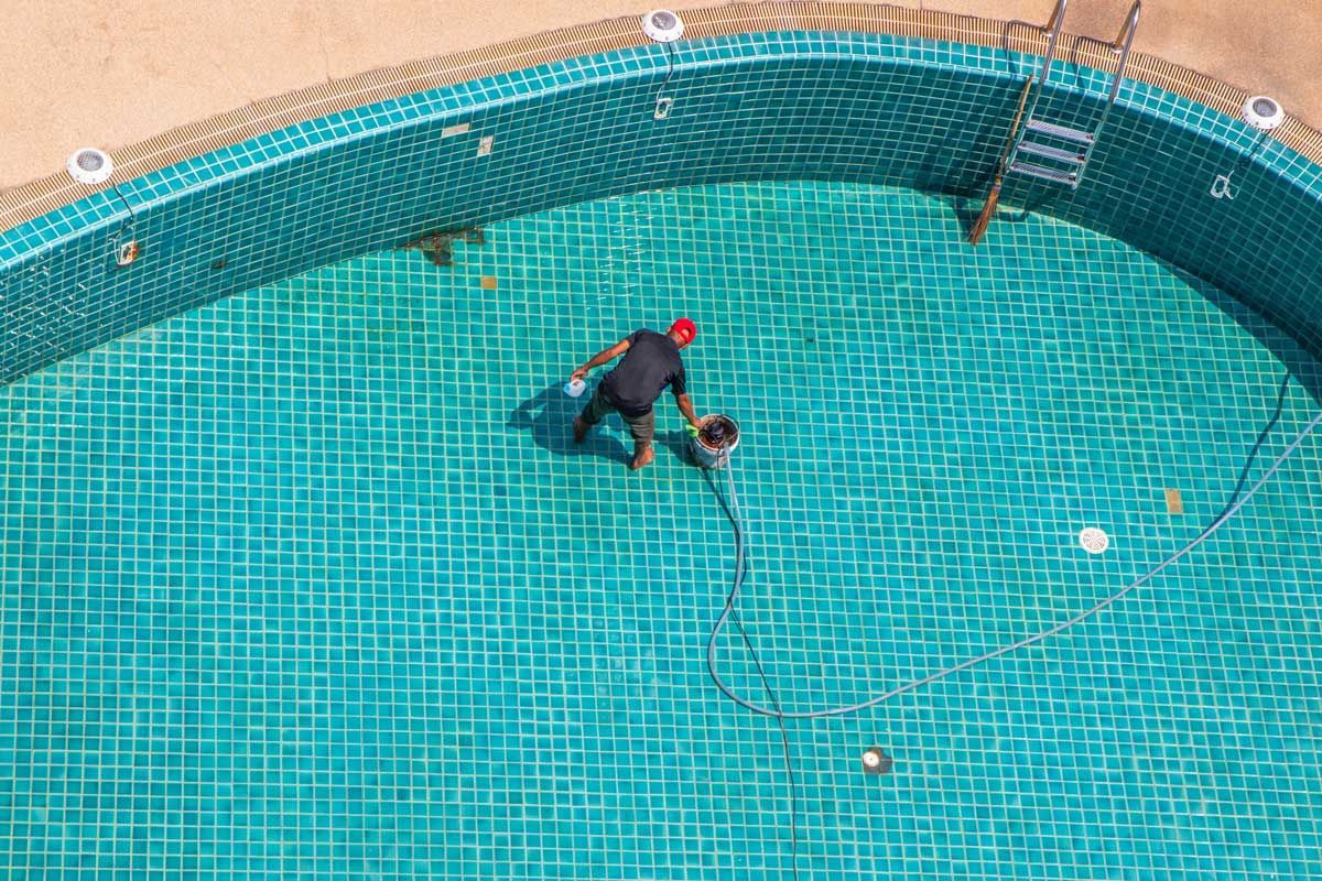 Renovation, maintenance, repair, and tiling work of a swimming pool. Renovation, maintenance, repair, and tiling work of a swimming pool.