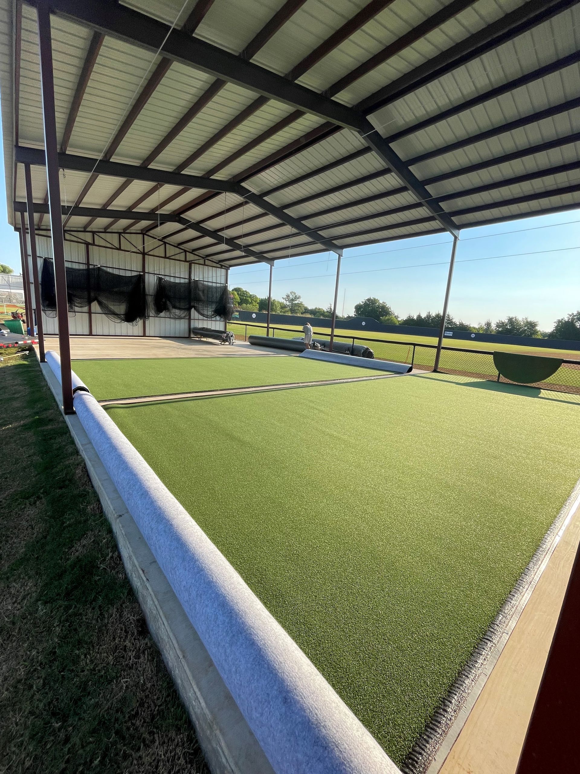 Artificial Turf Installation, batting cages, workout facilities, pitchers mound, dugouts— Tulsa, OK — Sports Surface Management