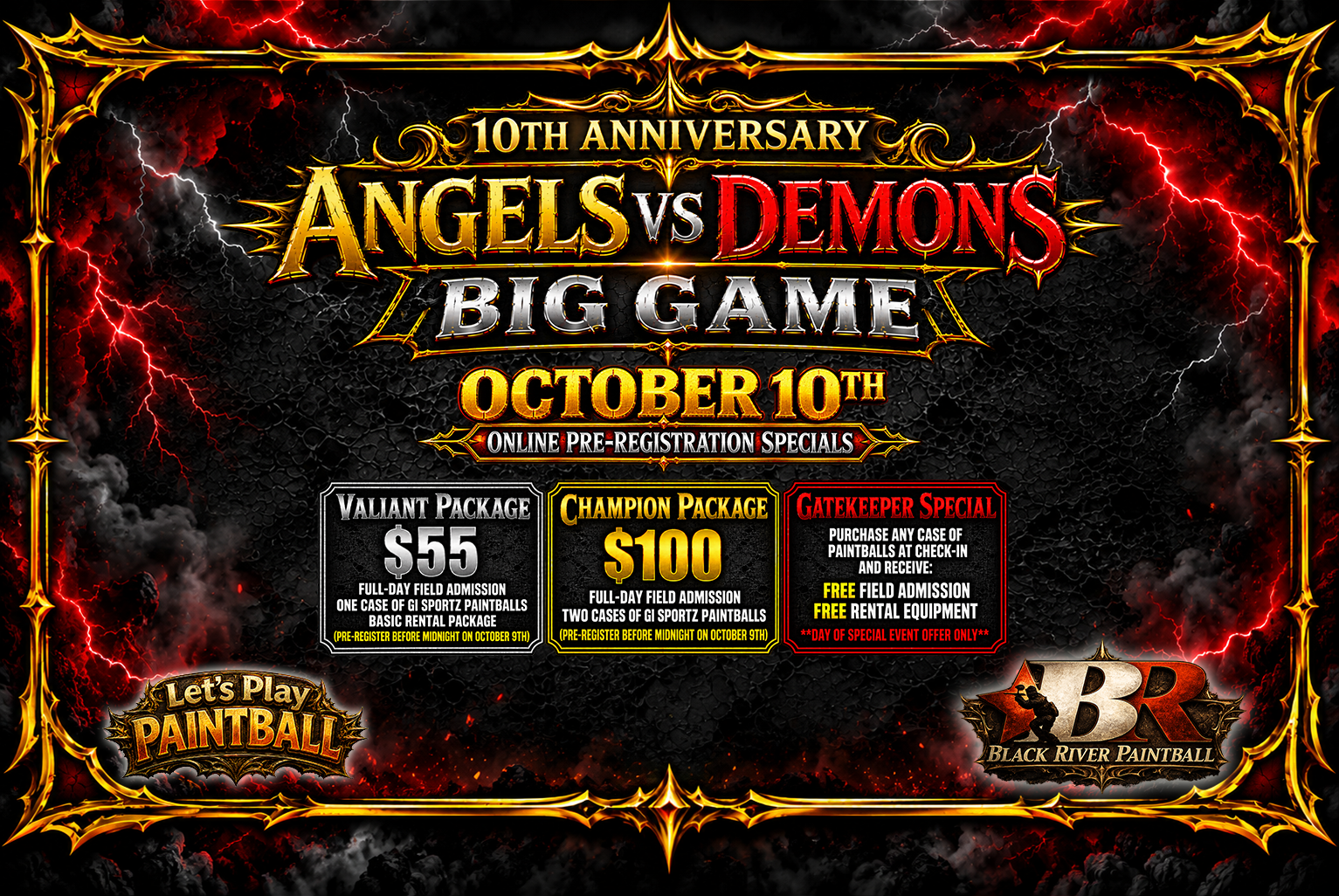 A poster for angels vs demons on october 19th