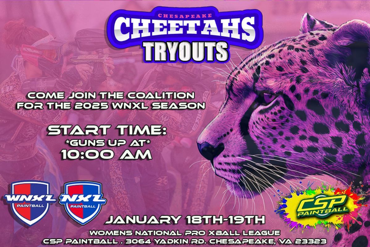 A poster for the cheetahs professional 2024 tryouts