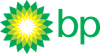 A green and yellow bp logo on a white background