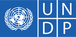 The united nations logo is on a blue background.