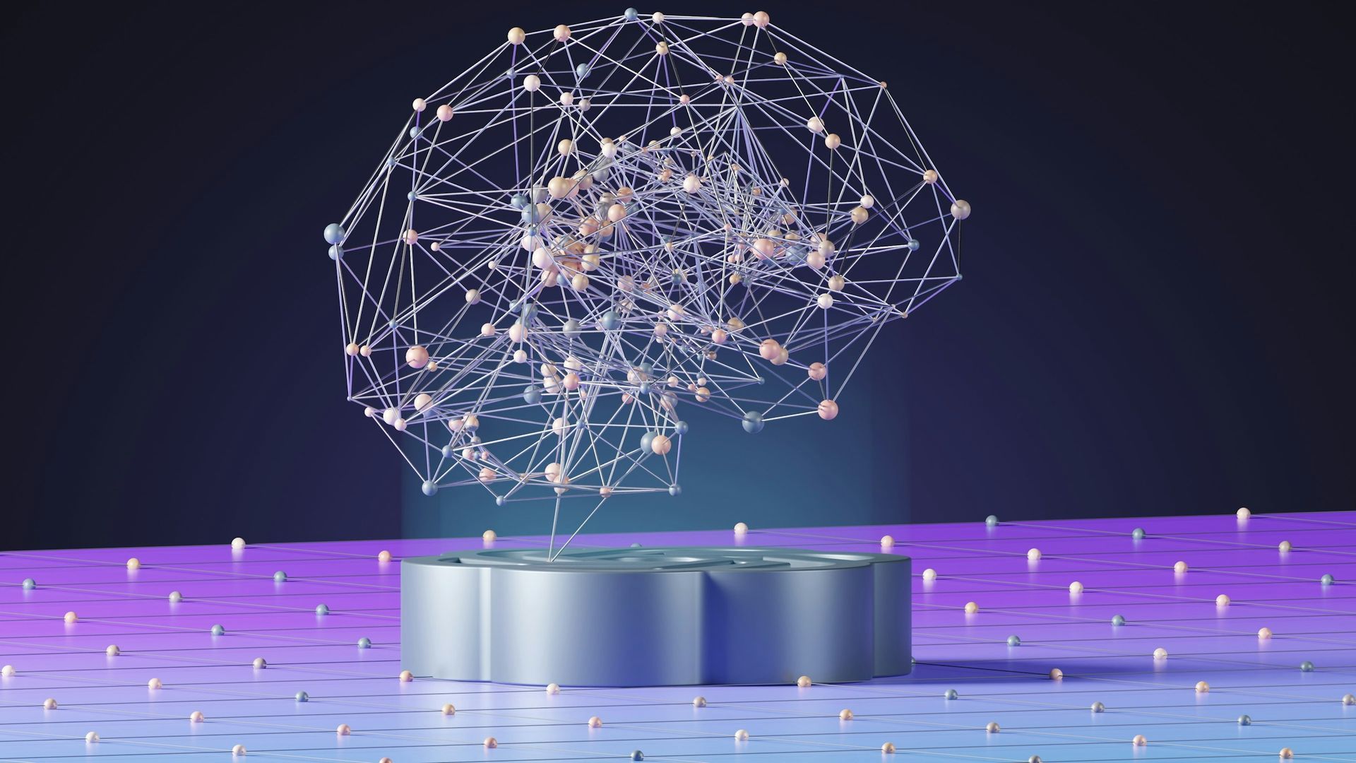 Abstract AI brain with neural connections – representing creative AI problem-solving at UniHouse