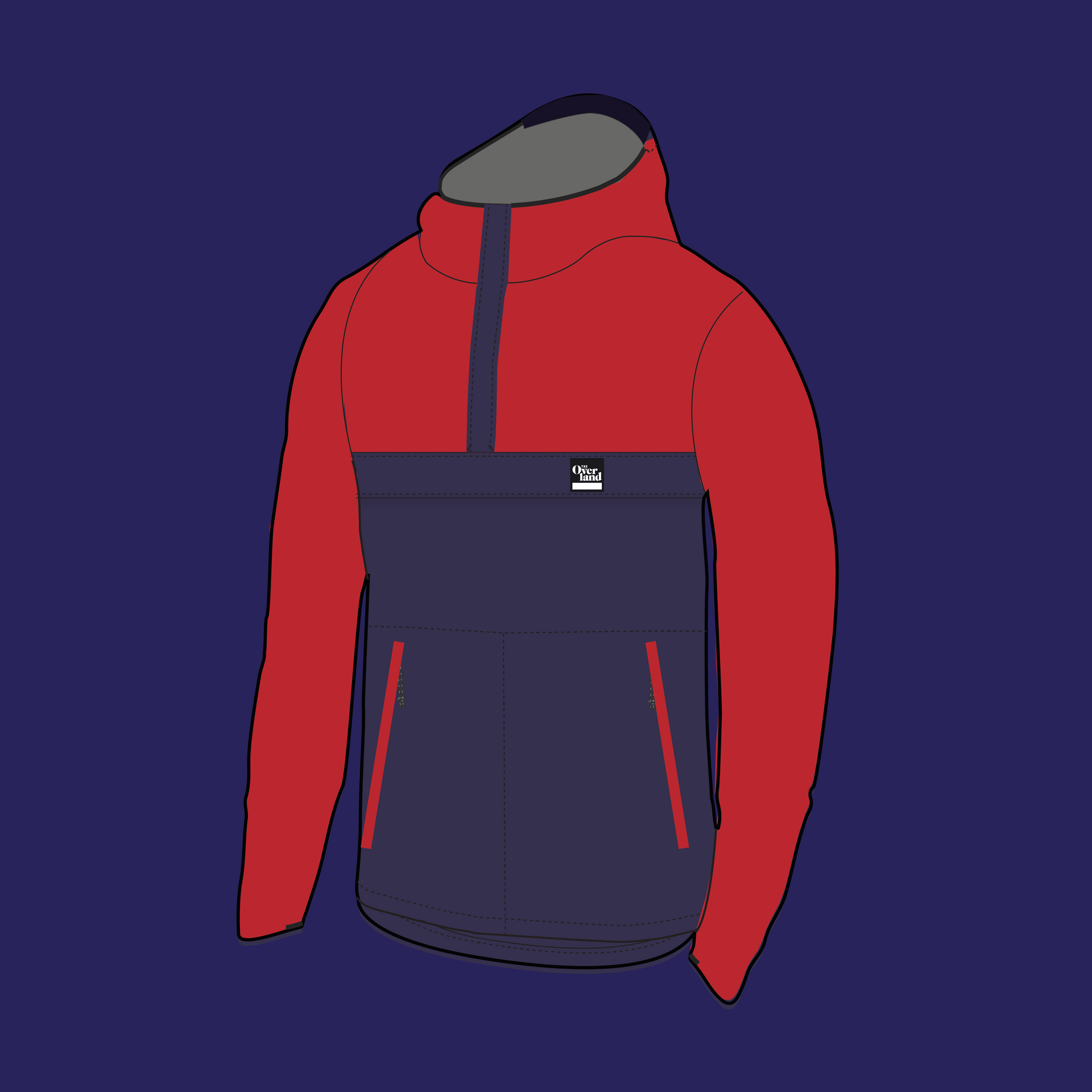 Adobe Illustrator designed waterproof Jacket