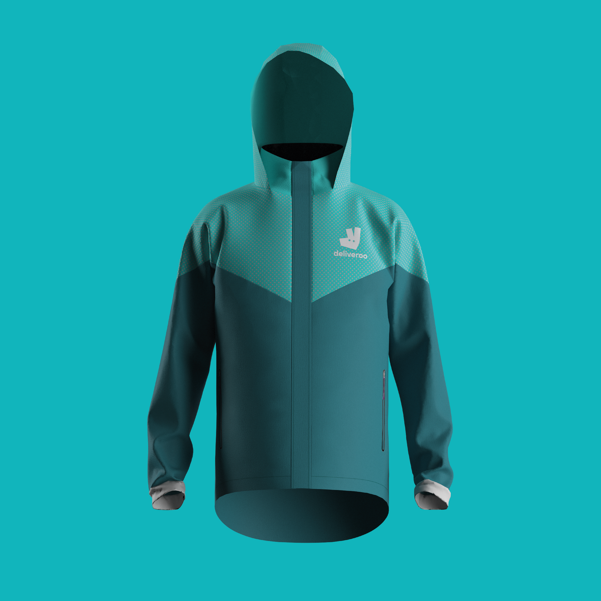 CLO3D designed delivery waterproof jacket