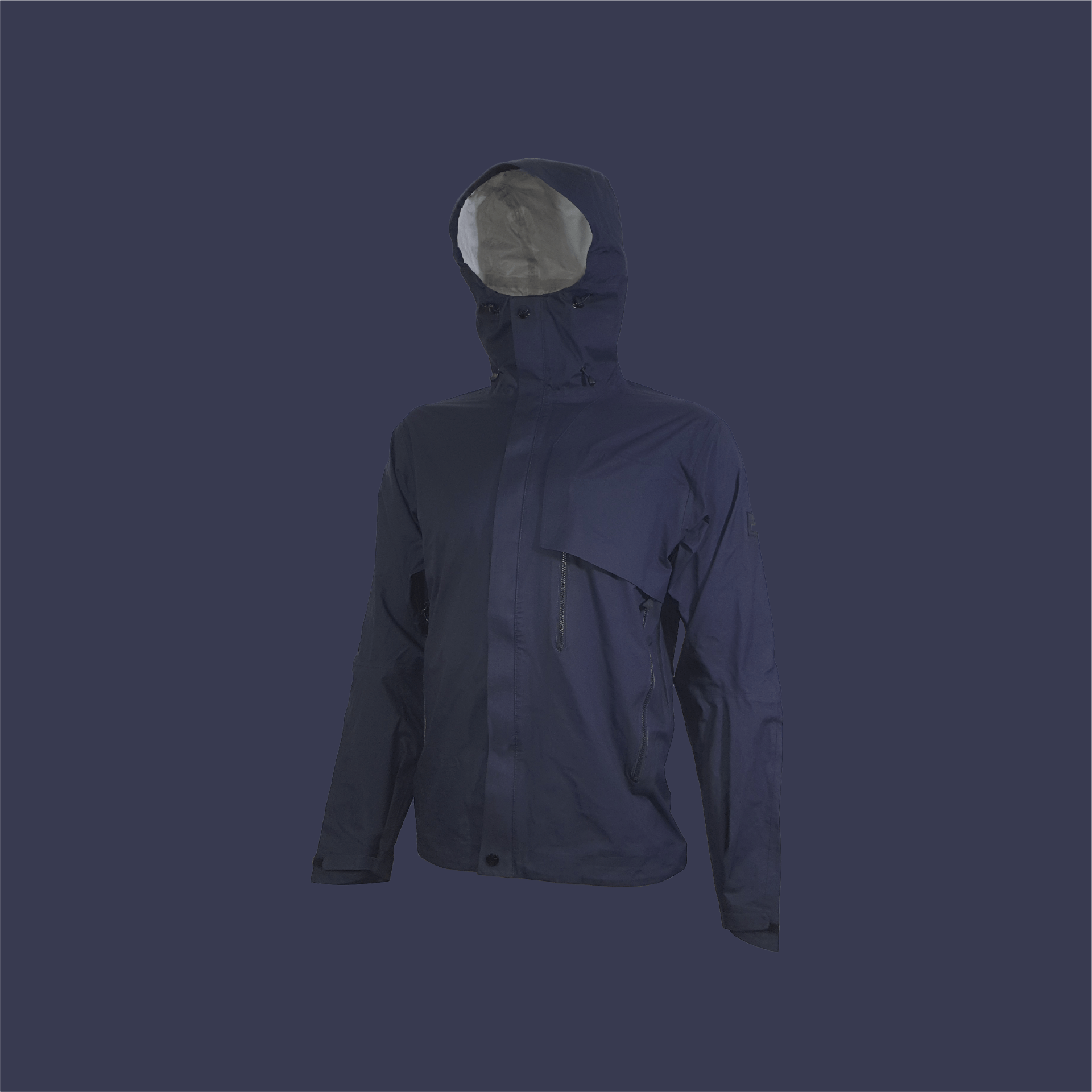 Technical lightweight 3 layer waterproof laser cut and boded jacket made in Fujian Shining
