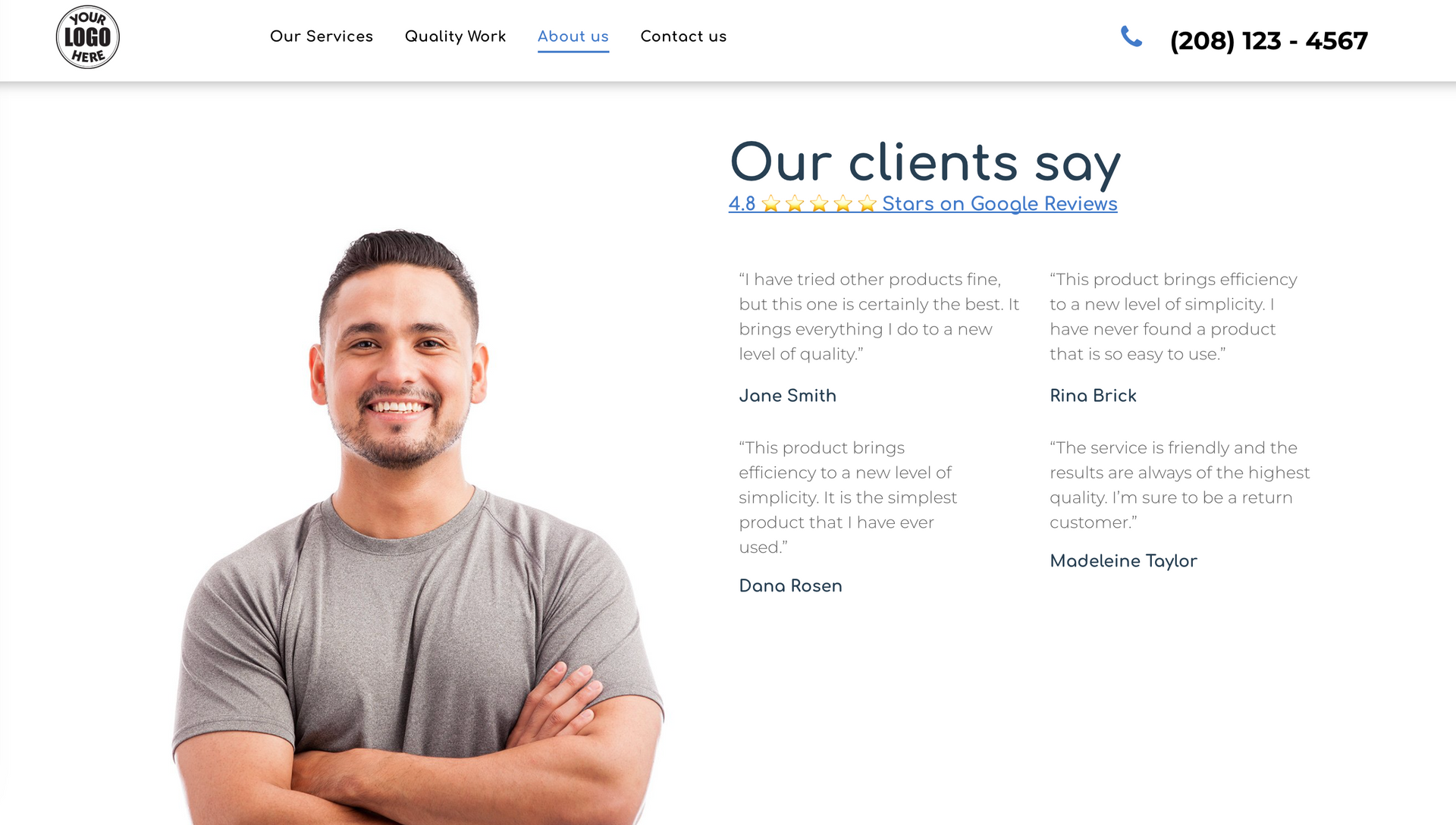 TagSonar plumbing website example.