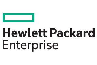 Hewlett Packard (HP) Enterprise logo with green outlined rectangle above black text