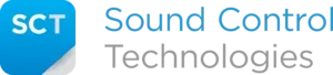 SCT logo with blue square icon and gray text reading “Sound Control Technologies”