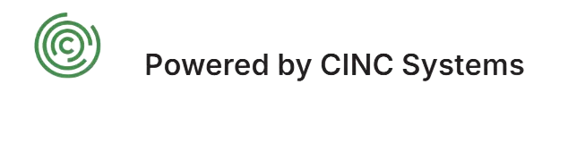 CINC logo with green icon and text “Powered by CINC Systems”