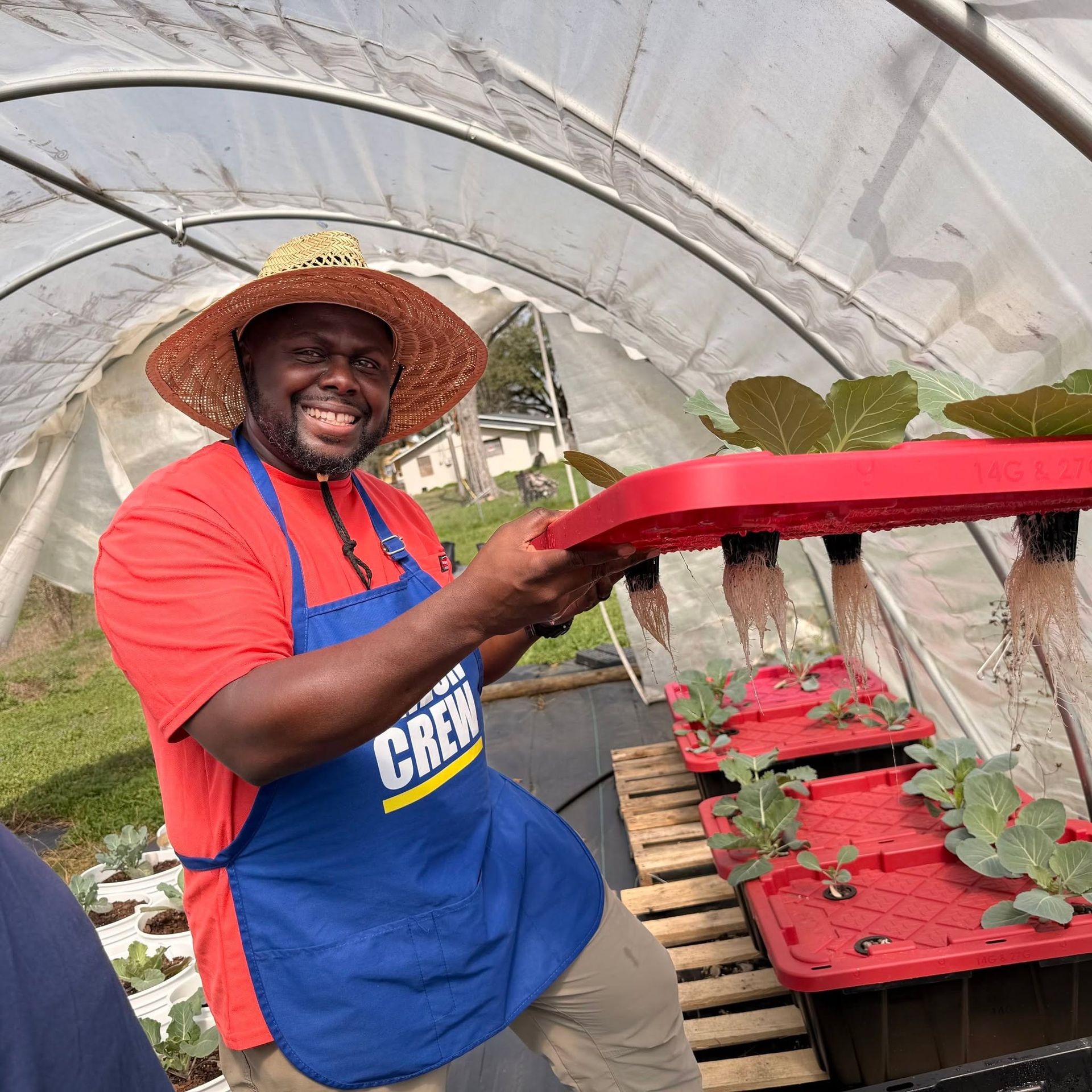Neighbors gathered at a Flint River Fresh community event
