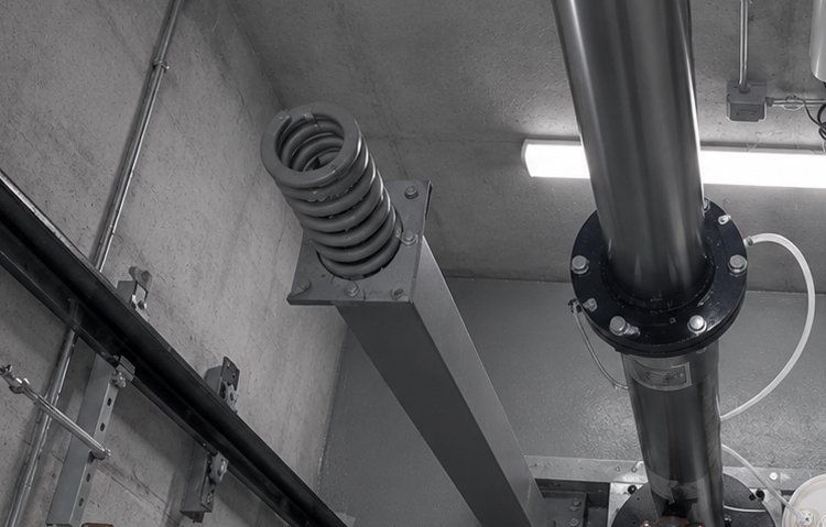 Industrial utility room with piping detail