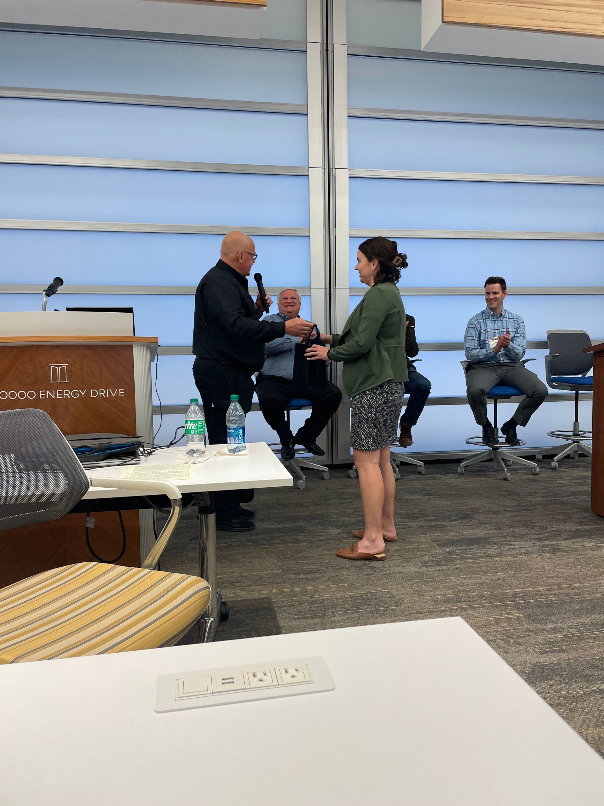 Jim Oberkircher Presenting gifts