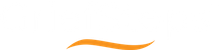 A minimalist orange horizontal wave graphic centered on a white background.
