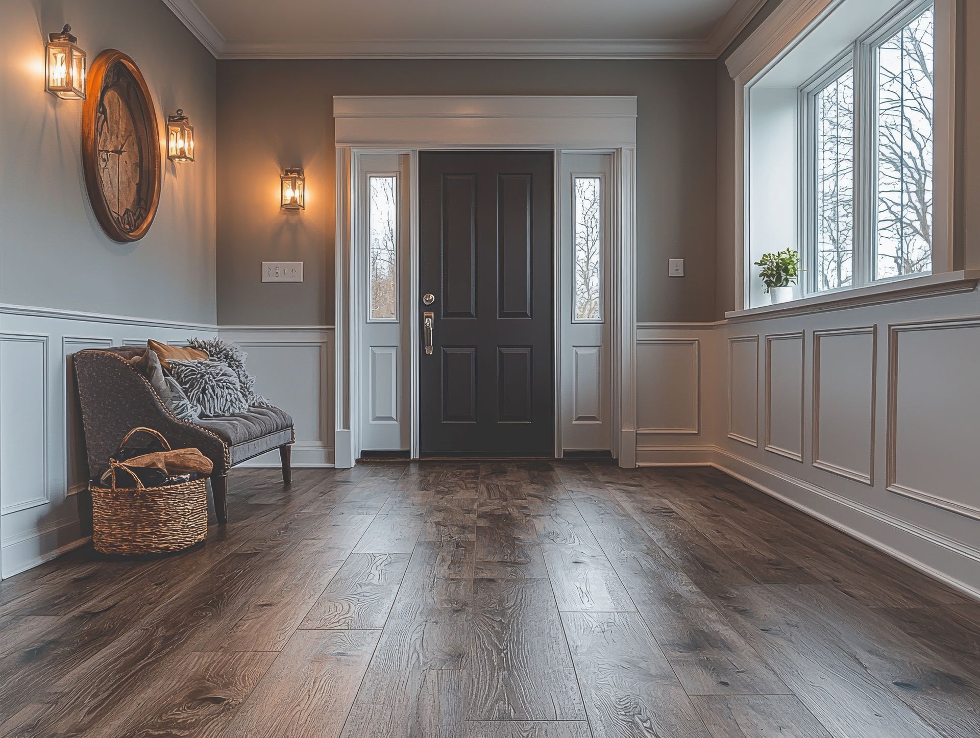 Luxury vinyl plank LVP installation in Glenview Illinois, Lake Cook Hardwood and Flooring completing waterproof vinyl plank floor installation in Glenview IL residential property