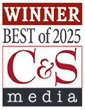 Winner Best of 2025 C&S Media award badge with red, white, and black text