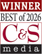 Winner Best of 2025 C&S Media award badge with red, white, and black text
