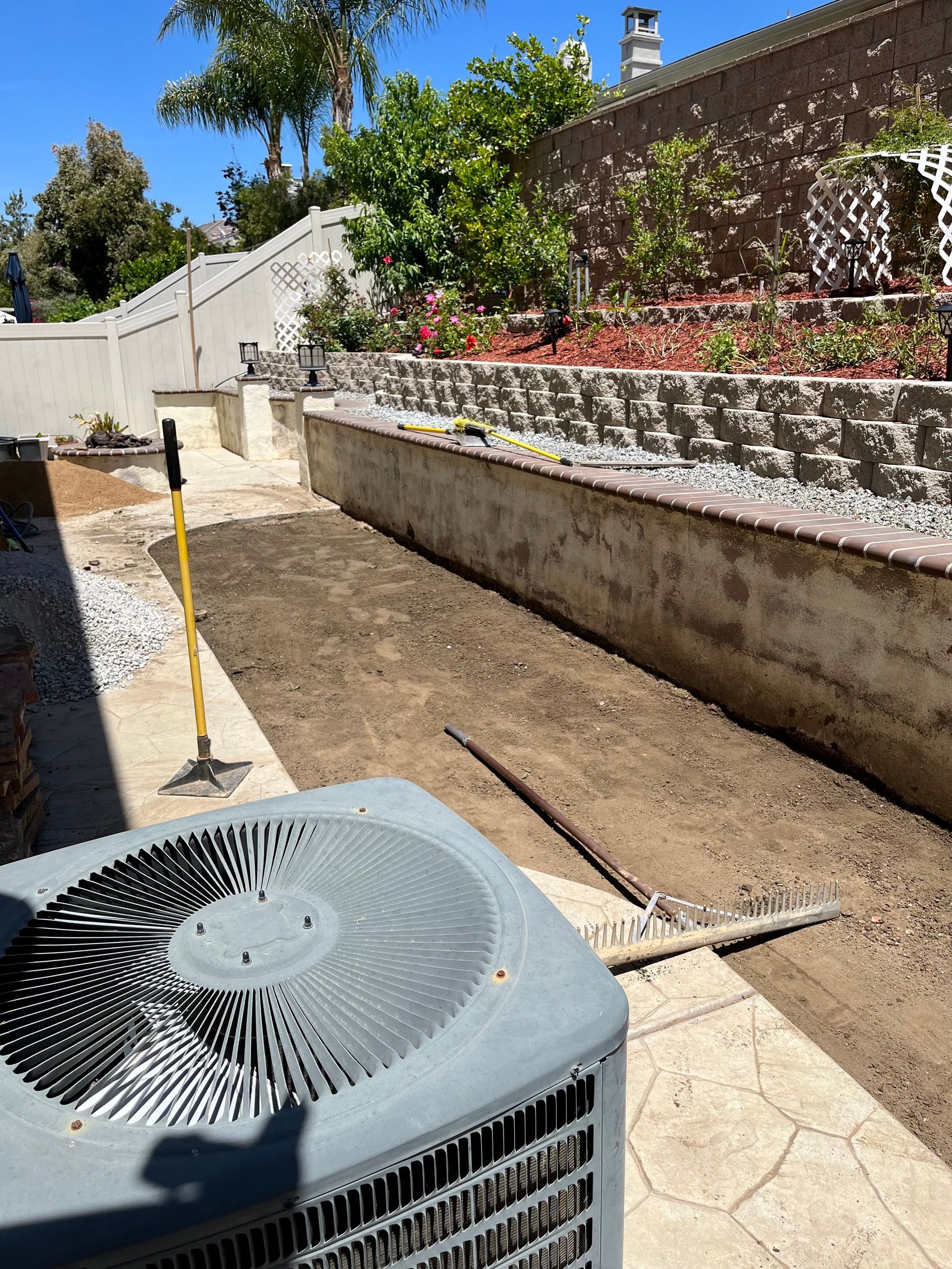 backyard dirt before landscaping