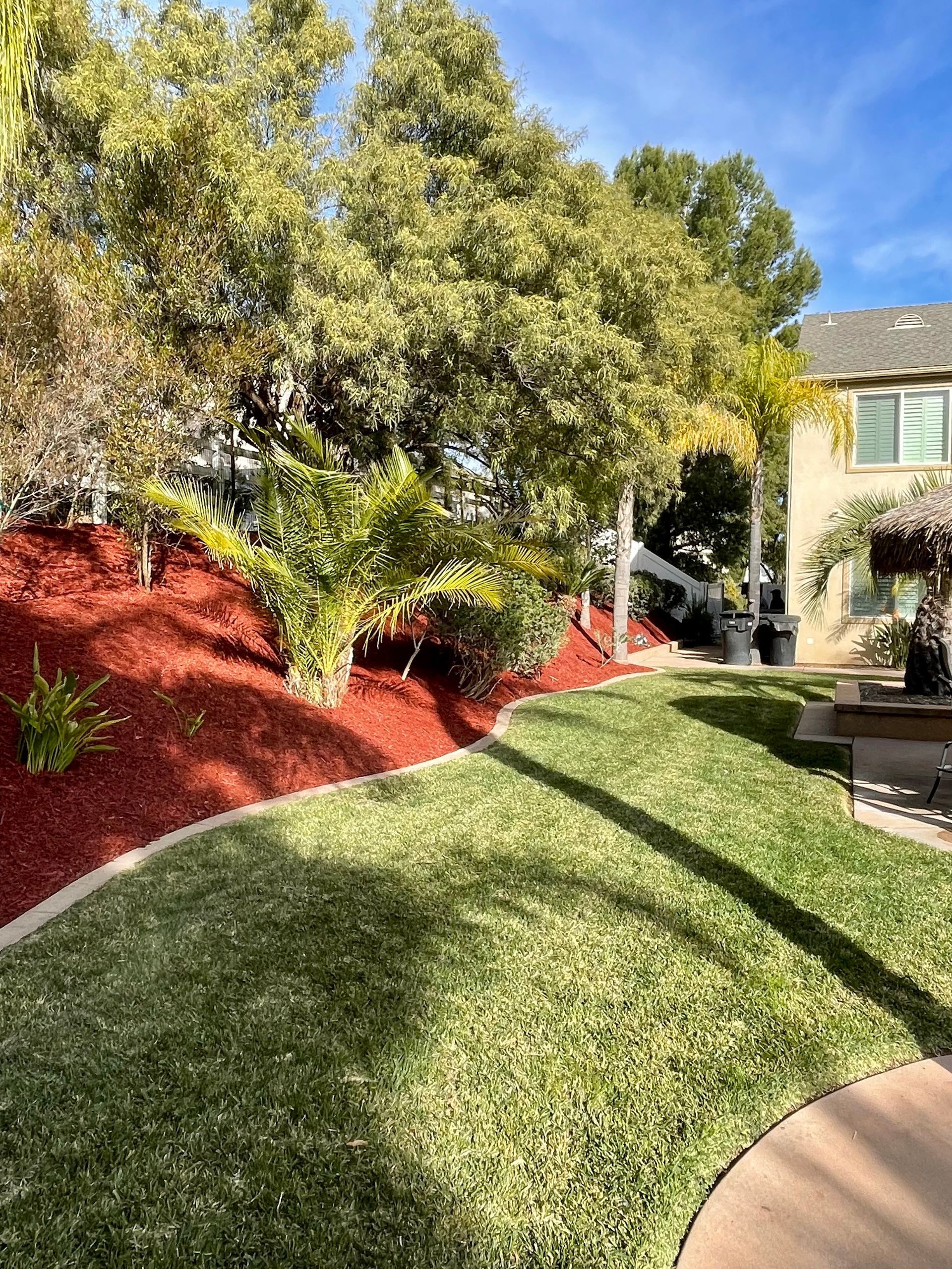 Weed Removal & Treatment and Installation of Red Mulch in Temecula, CA
