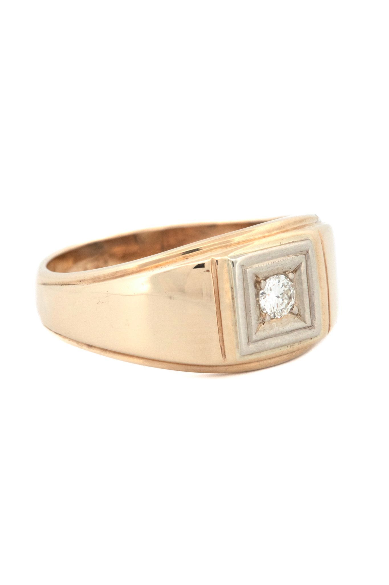 14k Bi Color Diamond Ring