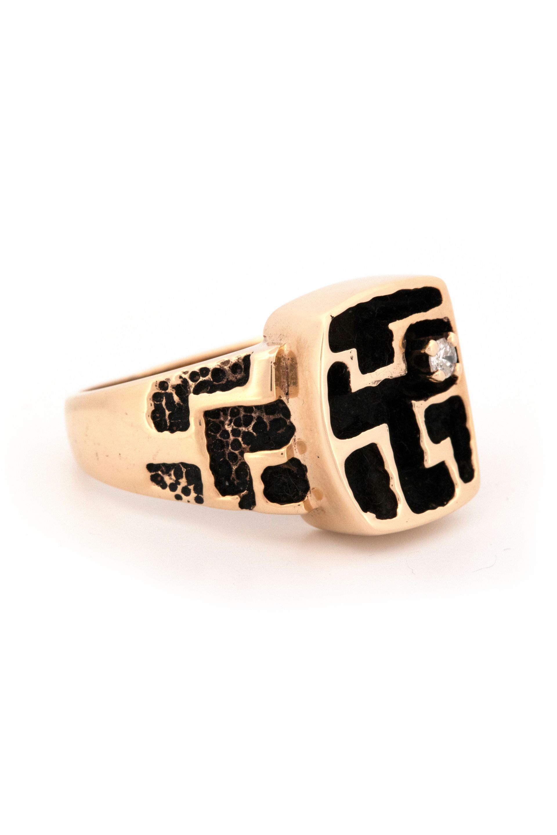 14k Yellow Gold Diamond 